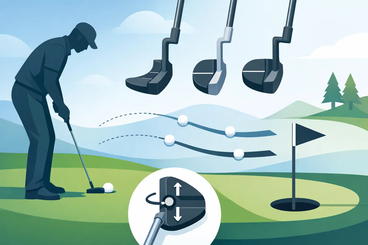 How to Choose Putter Toe Hang for Your Stroke